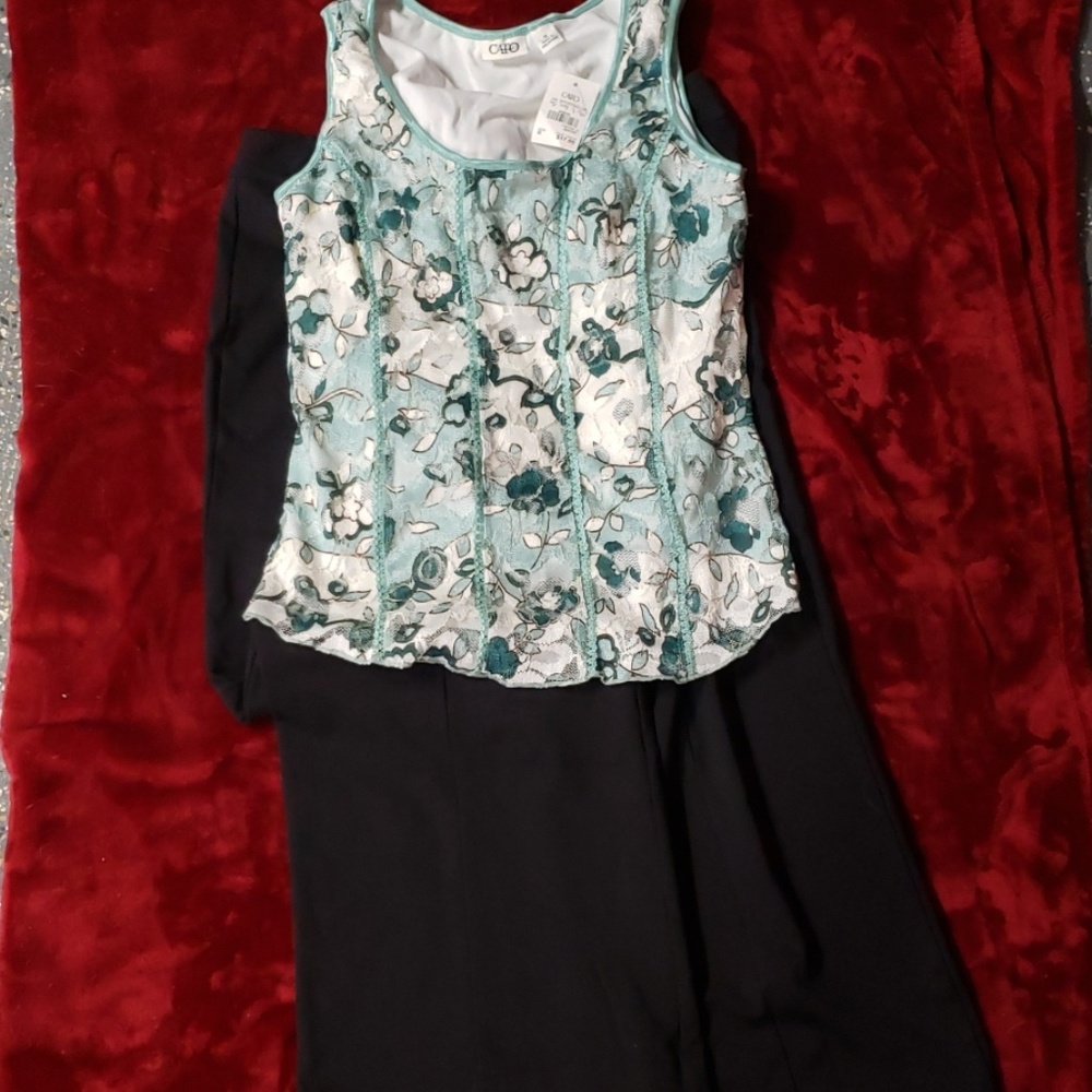 Cato top and wide leg pants